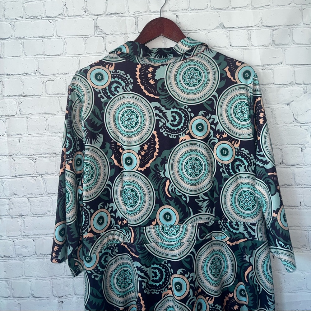 BRAND NWT Reborn New York Green, Black & Pink long dress size 2X - Picture 11 of 13